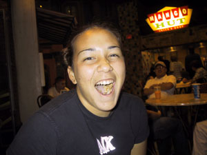 AJA MOUTH OPEN